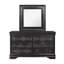 Miroir gris métallique pour chambre à coucher