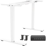 Dual Motor Electric Standing Desk Frame With Adjustable Height, 3 Memory Settings, And Quiet Operation For Home Or Office Workstation