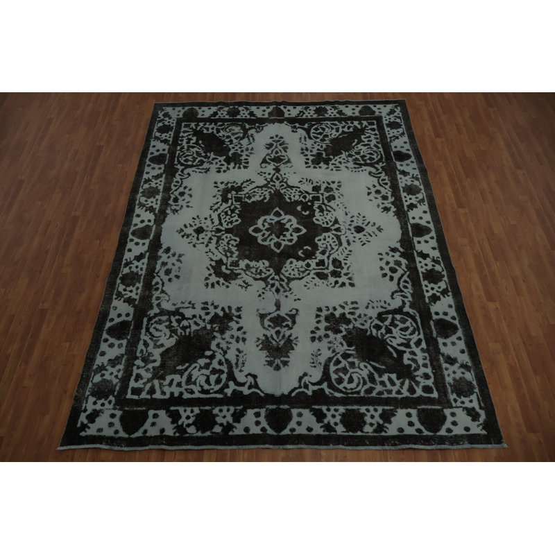 Tapis floral traditionnel 9 x 12 pour un espace de vie élégant