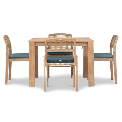 Yasira Square 4 - Person Outdoor Dining Set with Cushions