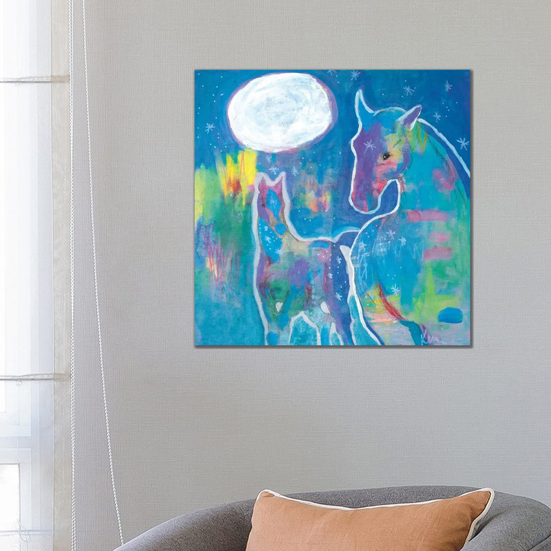 Full Moon Run by Kerri McCabe - Wrapped Canvas Painting, 66.04 cm H x 66.04 cm W