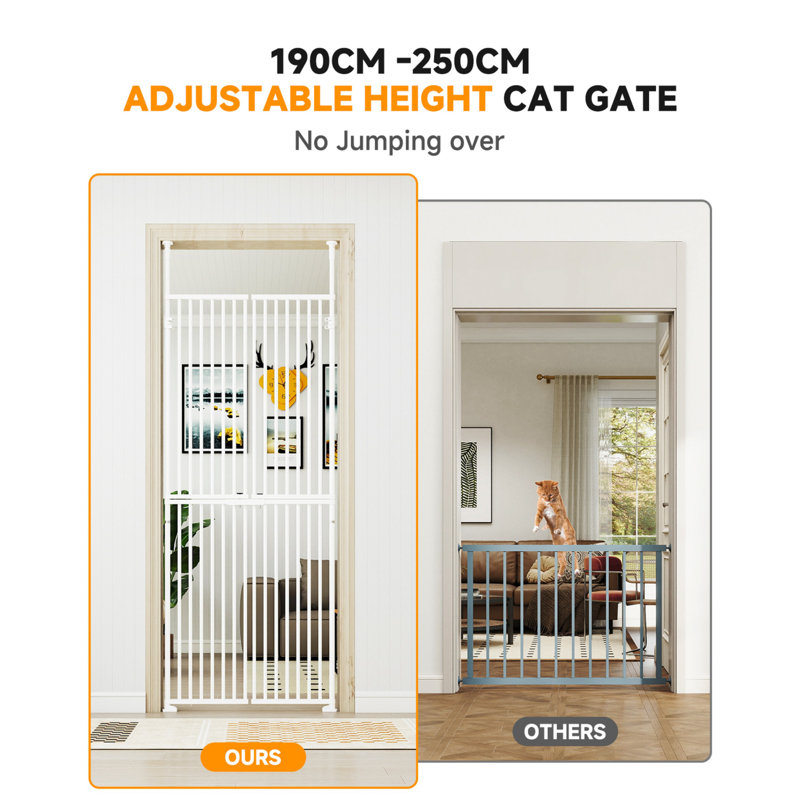 Stainless Steel Pressure Mounted Pet Gate, S