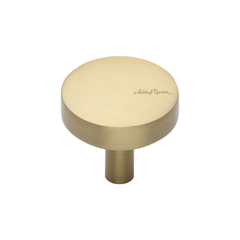 Tayo 1 1/4" Diameter Round Knob, Satin Brass, 1 1/4"