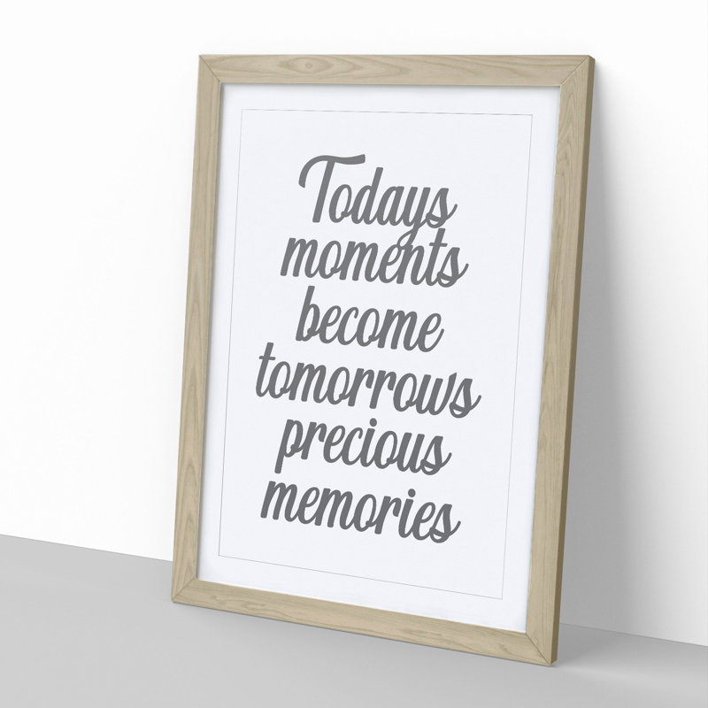 Precious Memories - Single Picture Frame Print on Wood, 90cm H x 65cm W x 2cm D, Oak Framed