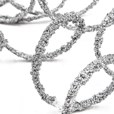 Faux jet scintillant - ensemble de 12 - H 23 po - argent