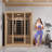 Maldives 3- Person Indoor Hemlock Wooden Carbon FAR Infrared Home Sauna Room with LED Touch Control Panel and Heater