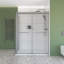 Ensemble de porte de douche rectangulaire sans cadre avec finition en verre cannelé l 48 po x P 36 po x H 76 po Molly-121487394-121487402