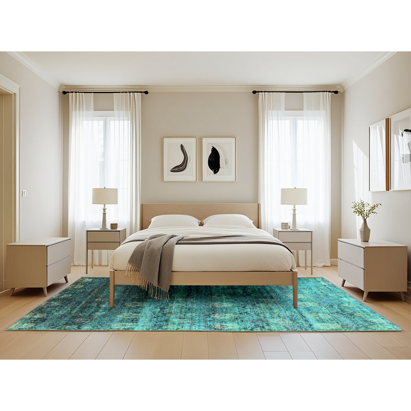 Cadey Abstract Indoor Rug, Rectangle 5' x 8'