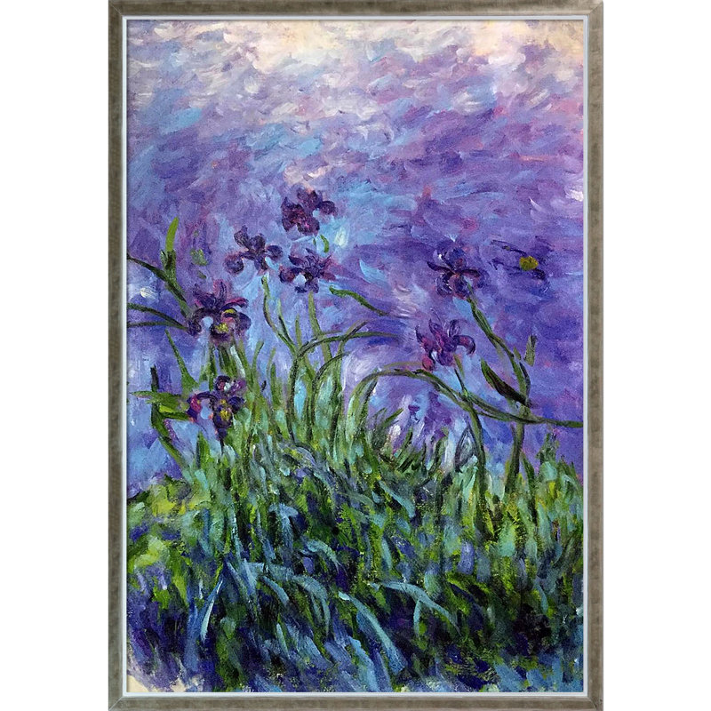 Lilas iris, Silhouette flottante champagne encadrée