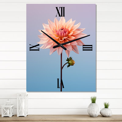 Merity - Horloge murale moderne Dahlia