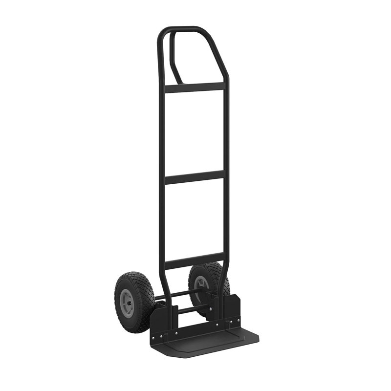 Load Assist Hand Truck with P Handle and Flat Free Wheels, 800lb weight capacity