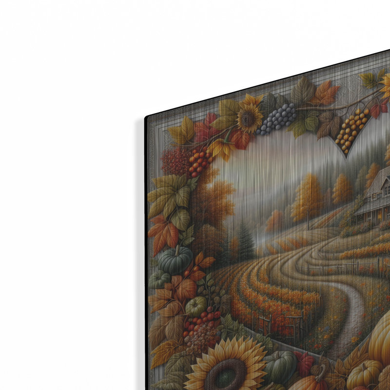  «Fall In Love 3» par Rey Klimt, art mural en métal, 12 po x 12 po, H 12 po x l 12 po