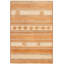 Tapis à main one-of-kind-noué la 2010 shalimar orange/crème 5 pi 9 po x 8 pi, laine de 9 po Céline