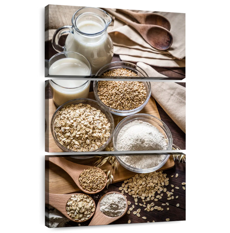 Avoine et lait, H 32 po x l 20 po