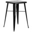 Ensemble de bar carré en métal pour l'intérieur et l'extérieur de 23,75 po avec table et 2 tabourets carrés Gyeong-22109151