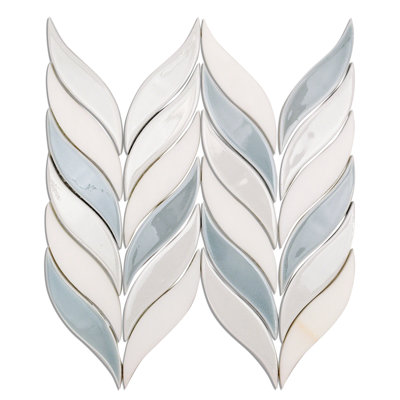 Bond Tile Divine Sprig 2" x 3" Ceramic Mosaic Wall Tile (0.86 Sq. Ft. / Sheet)