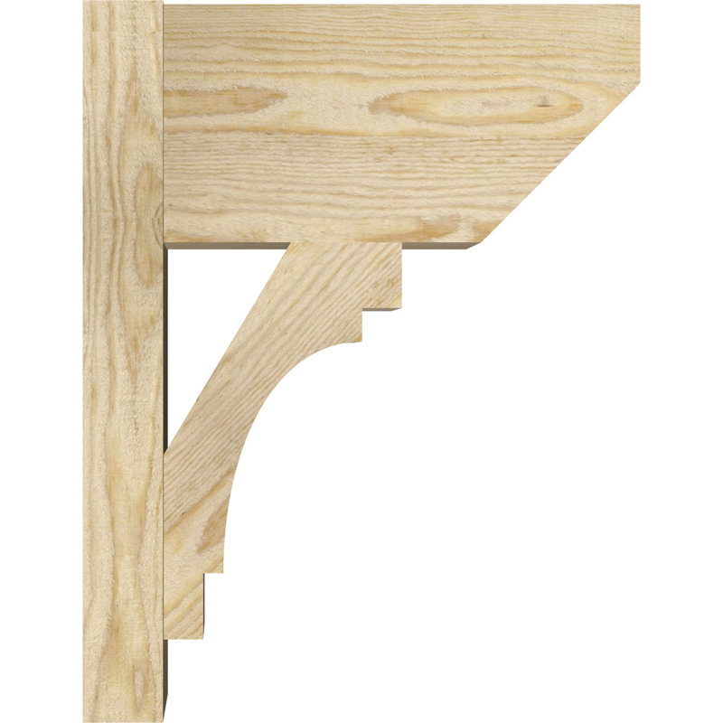 Merced Slat Outlooker, 14" D x 18" H, 6" W Western Red Cedar (Rough Sawn)