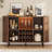 55.1'' Modern Bar Cabinet With Adjustable Shelves & RGB Lights, Wine Cabinet Sideboard Buffet With Wine Glass Holder & Wine Rack-178879641