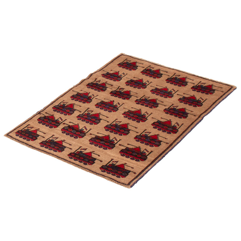 Tapis brun clair Rare War 3 pi 1 po x 4 pi 5 po