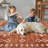 Boho Machine Washable Rug with Rubber Backing for Living Room Non-Slip Dining Room Rug Easy-Cleaning Floor Carpet for Bedroom Office Playroom_OKPHO_338N_Geometric_Brick Red-888334868