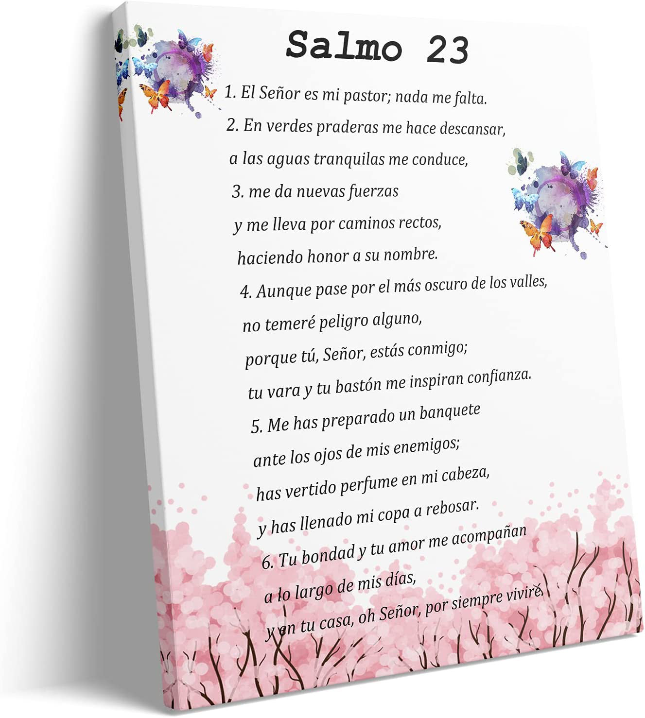 Salmo 23 En Espanol Para Pared, Psalm 23 On Canvas Painting