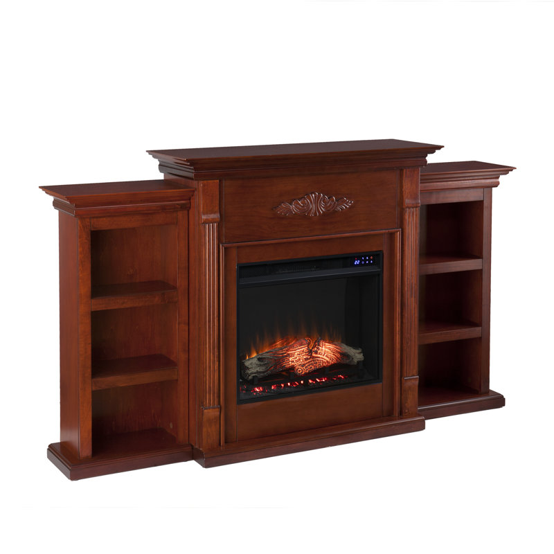 Tonsey 70.25'' W Electric Fireplace, Mahogany Brown