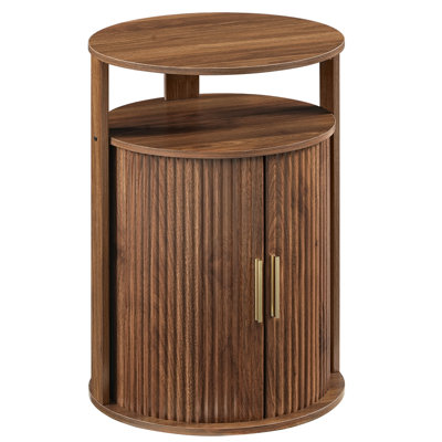 Adalynn Round End Table with Storage