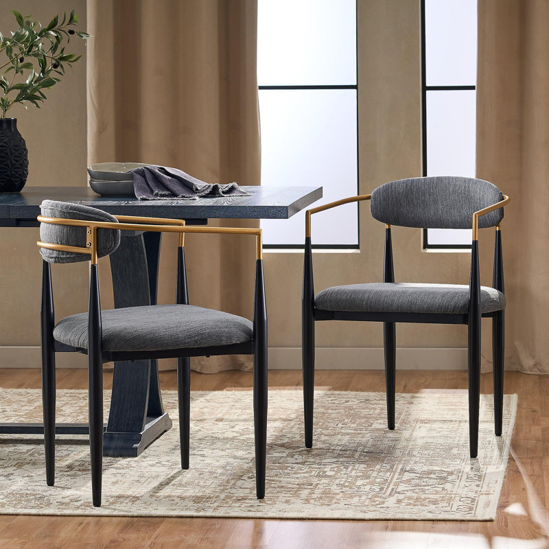 Ensemble de chaises de salle à manger (ensemble de 2) - 72315.00Charmp2, Gris anthracite