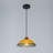 1-Light Dimmable Amber Floral Pendant with Prismatic Glass Shade