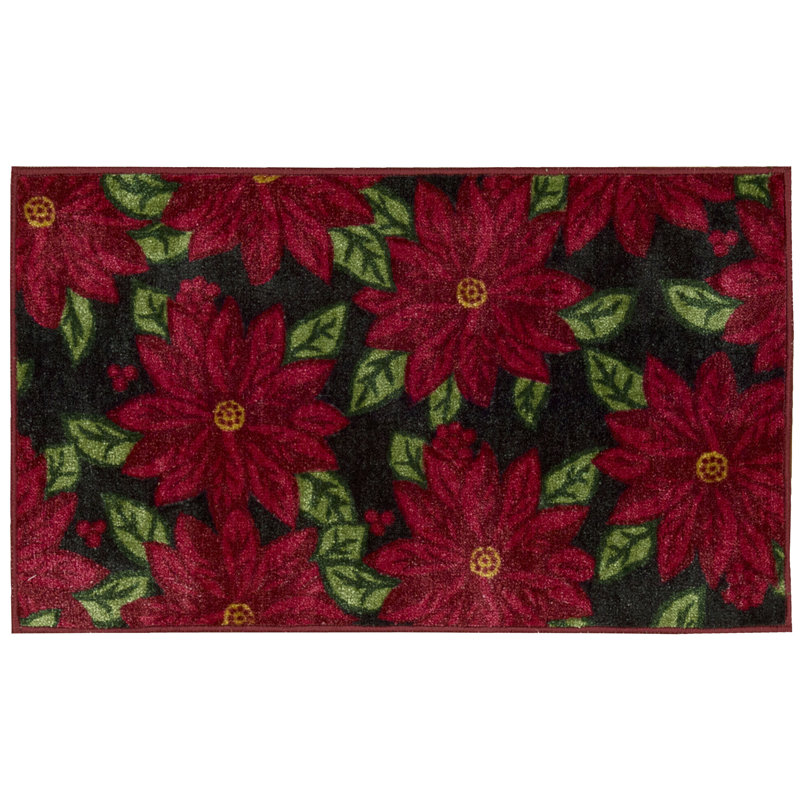 Floral Indoor Rug, Rectangle 1'6" x 2'6"