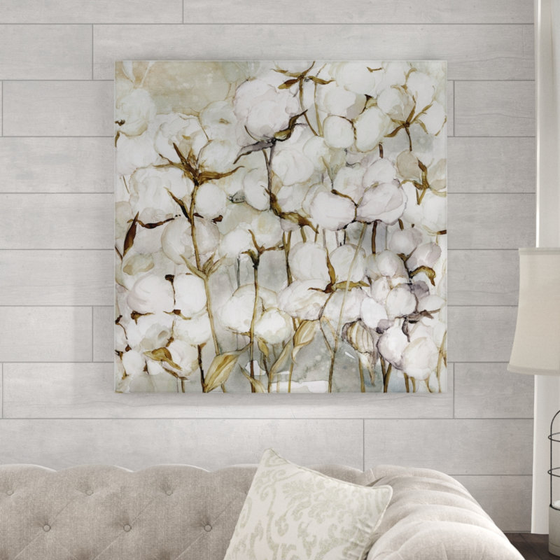 " Cotton Field " by Carol Robinson, 24" H x 24" W x 1.5" D