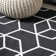Mashawna Blocks Modern Geometric Black/White Rug