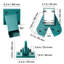 Supports de balançoire, quincaillerie de cadre en A robuste, avec 2 supports de balançoire en A et 4 cintres, robuste pour les pièces de fixation de l'équipement de cour de jeu pour l'extérieur, quincaillerie incluse, vert