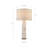 Alabaster Table Lamp, White Drum Shaped Shade