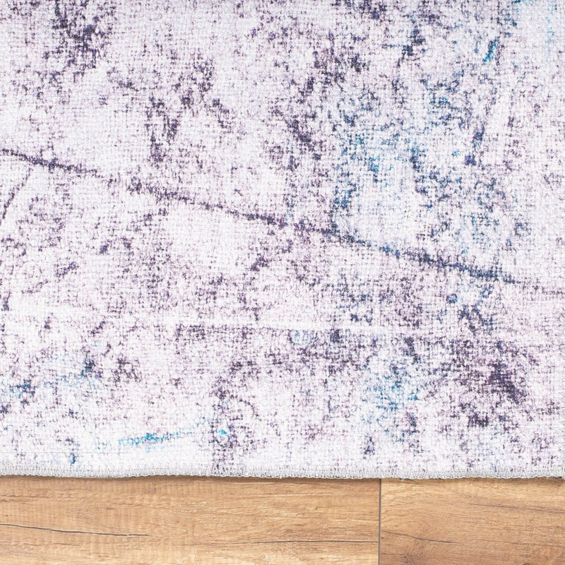 Tapis lavable en machine Premium, 4,6 x 6,2 pieds, 100% polyester, 1850 g / m² | Hauteur des poils: 0,2 po | Poly-coton écologique recyclé | Parfait pour le salon, la chambre à coucher et les endroits très passants