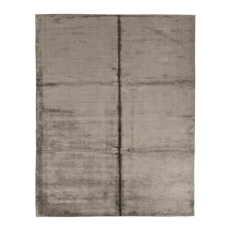 Tapis gris de haute qualité noué à la main