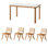 Modern minimalism rectangular dining table