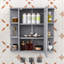 Armoire de rangement moderne avec porte miroir-186180447