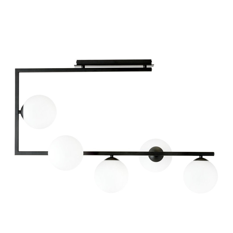 Lierre 5 - Light Geometric Chandelier, White