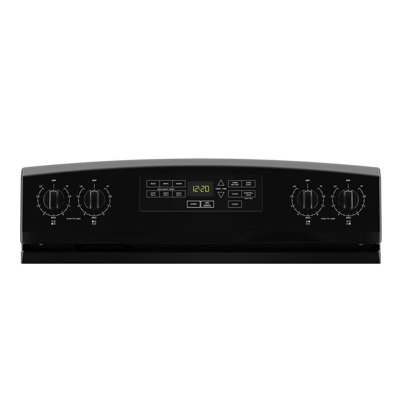 4.8 Cu. Ft. Self Cleaning 4 Burner Element Electric Range, Black