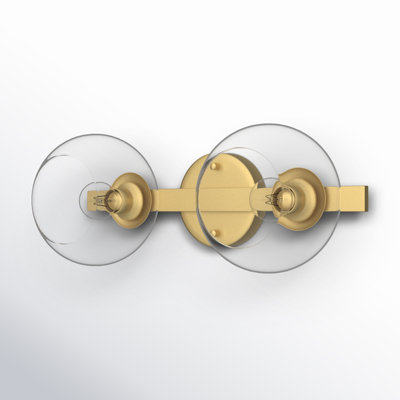 Nathalie 2 Light Glass Dimmable Armed Sconce