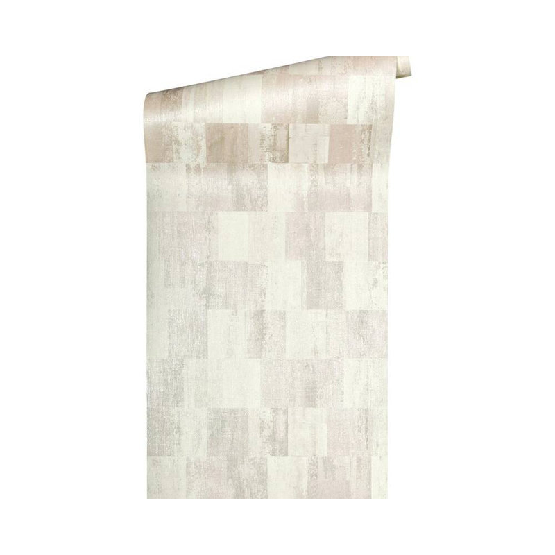 33' L x 21" W Texture Wallpaper Roll, Cream Brown
