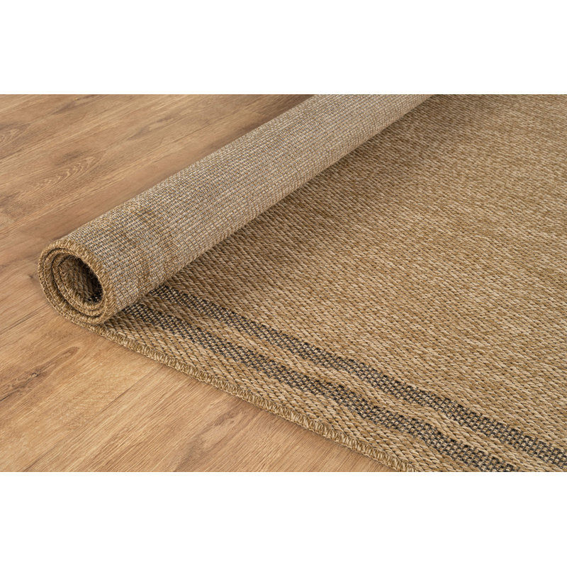 Indoor Outdoor Area Rug, Beige, Rectangle 5' x 7'