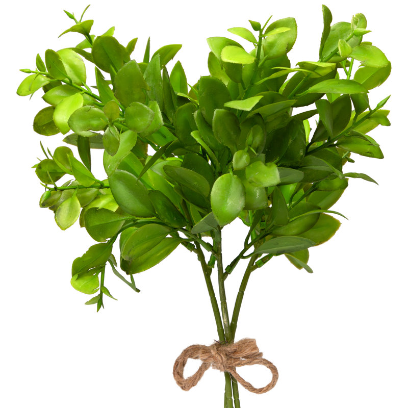 Japanese Boxwood Leaf Artificial Bundles - 15" - Set Of 6