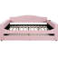 Lit de jour moderne rembourré avec rangement et système, molleton rose, gigogne avec accoudoirs Space Design, appareil audio-1991146972-1991146973