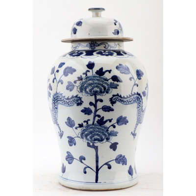 Handmade Porcelain China Ginger Jar