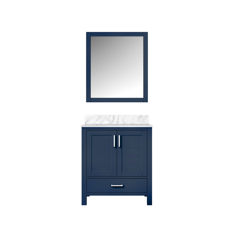 Big Sur Double Bath Vanity, 70 in Mirror, White, White Carrara Marble, 72"