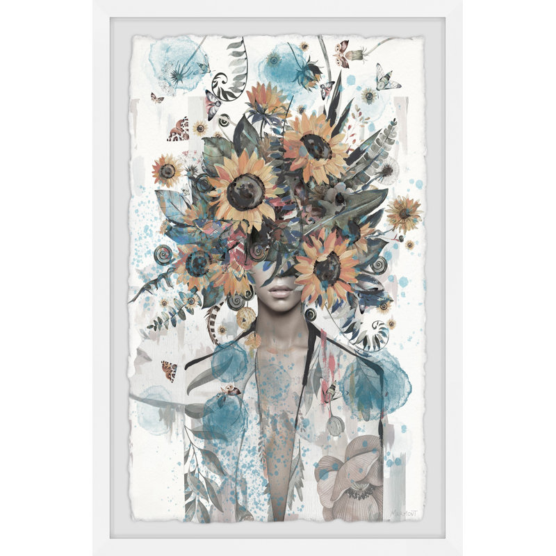 «Sunflower Glamour», reproduction encadrée, L 8 po x H 12 po