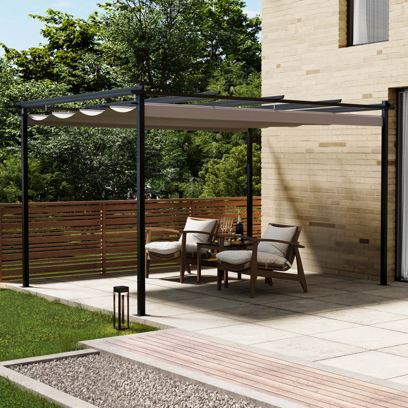 Pergola With Retractable Roof 4x3m