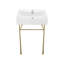 Lavabo console en céramique avec pieds dorés Claire SM-CS721-749142779